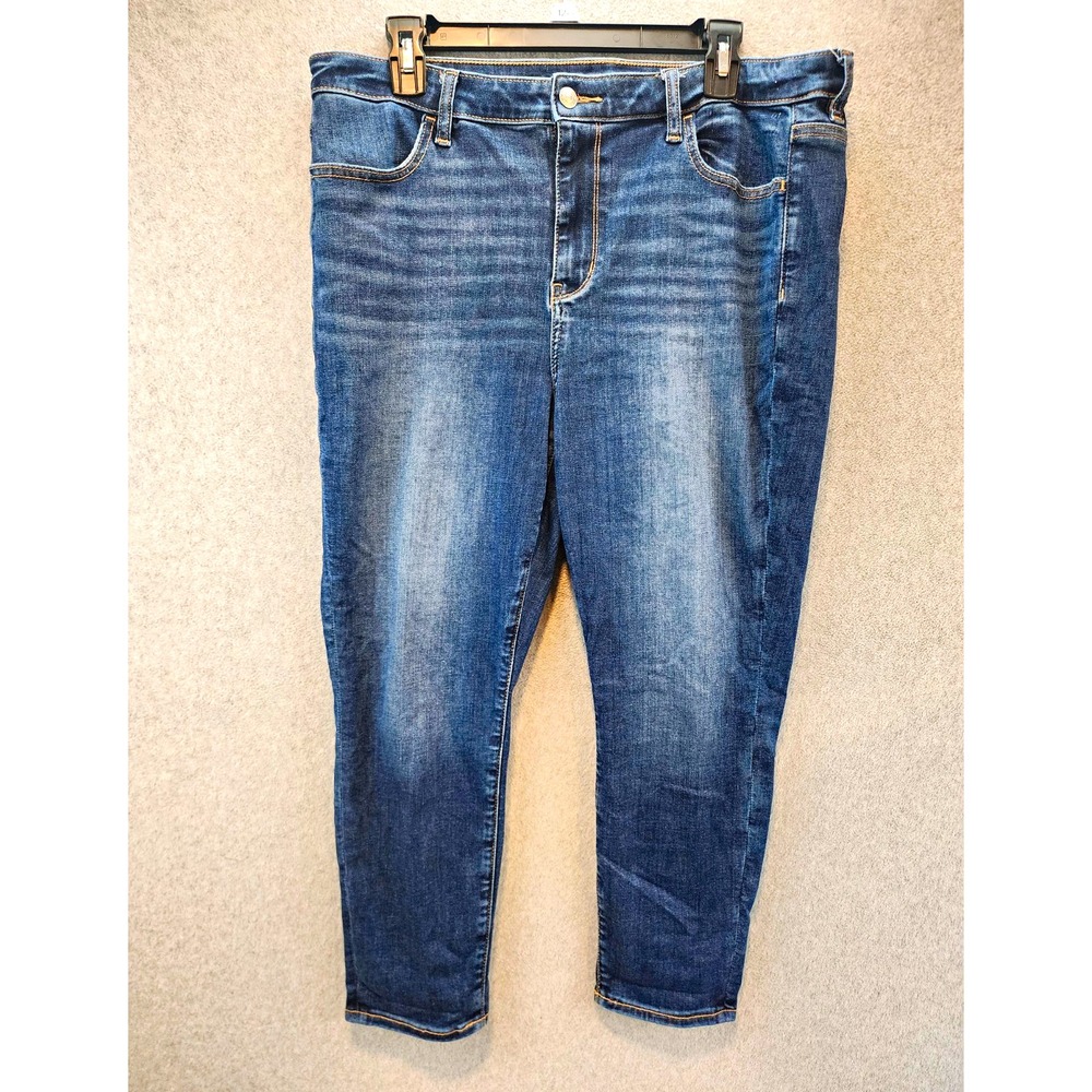 American Eagle Outfitters Women's Blue High Rise Jegging Crop Stretch